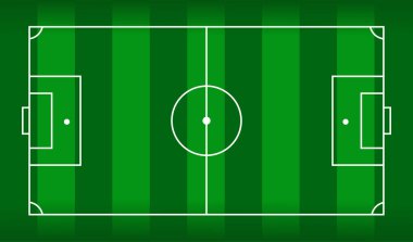 Yeşil çim alan arka plan. Vektör futbol - futbol sahası