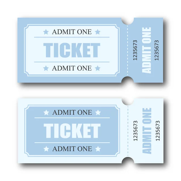 Blue cinema ticket vector illustration