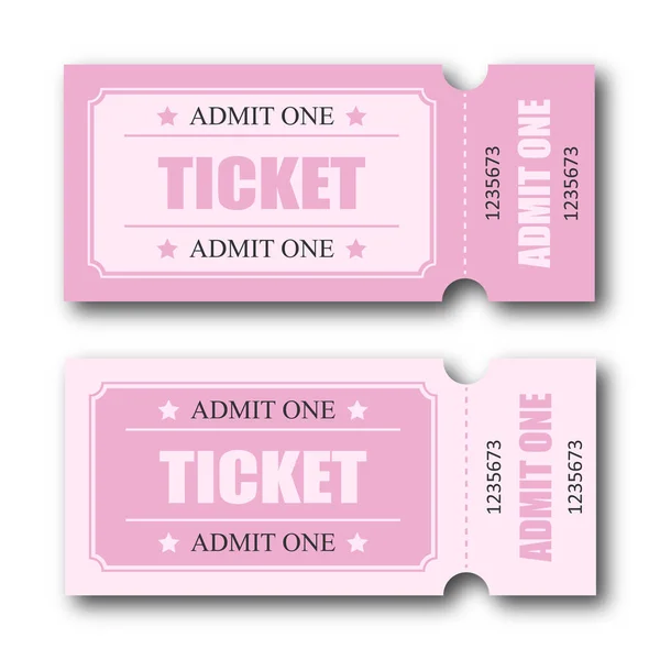 Vector vintage ticket. Cinema, theater, concert, play, party, event, festival ticket realistic templat. Ticket icon for website.