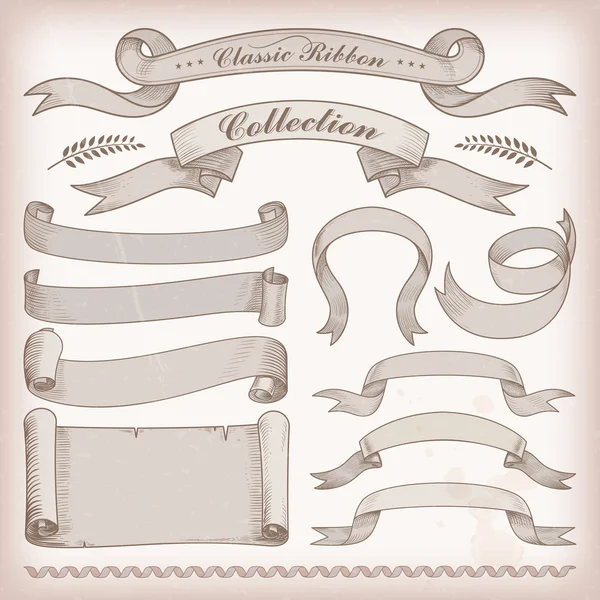 Classic ribbons — Stock Vector