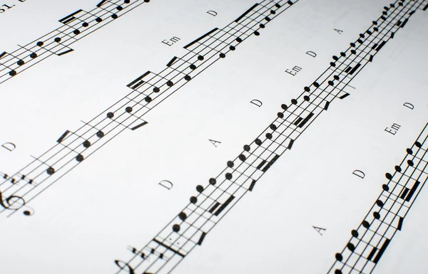 Detail of a note sheet — Stock Photo, Image