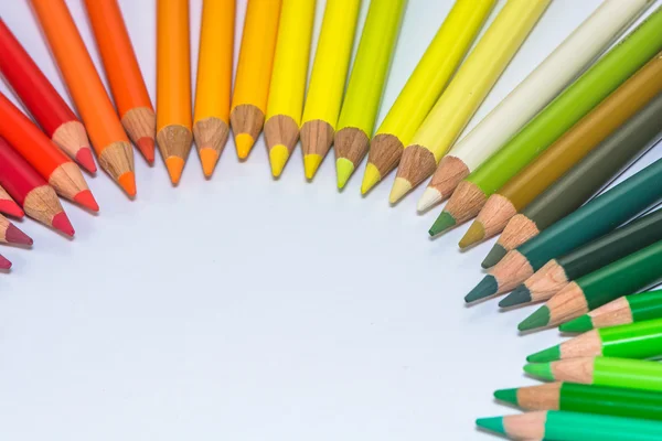 Circle with Colorful Crayons — Stock Photo, Image