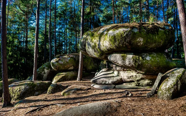 Paisagem Mística Parque Natural Blockheide Com Formações Rocha Granito Waldviertel — Fotografia de Stock