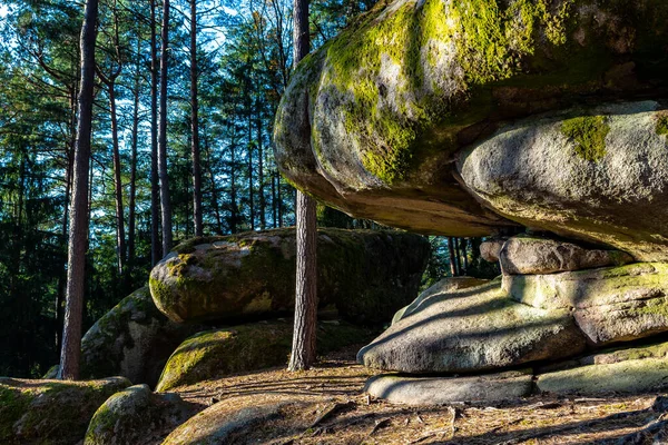 Paisagem Mística Parque Natural Blockheide Com Formações Rocha Granito Waldviertel — Fotografia de Stock