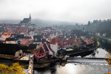 Avrupa 'daki Çek Cumhuriyeti' nde Tarihsel Şehir Cesky Krumlov