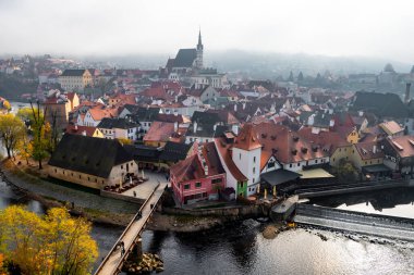 Avrupa 'daki Çek Cumhuriyeti' nde Tarihsel Şehir Cesky Krumlov