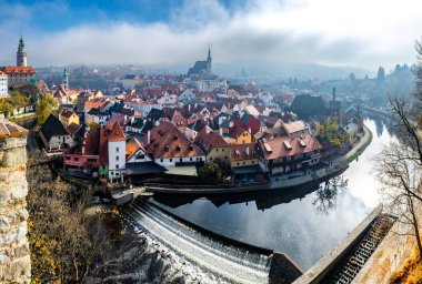 Avrupa 'daki Çek Cumhuriyeti' nde Tarihsel Şehir Cesky Krumlov