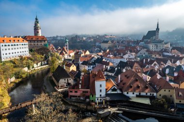 Avrupa 'daki Çek Cumhuriyeti' nde Tarihsel Şehir Cesky Krumlov
