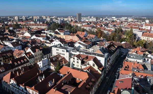 Tetti Della Città Budweis Ceske Budejovice Nella Repubblica Ceca — Foto Stock