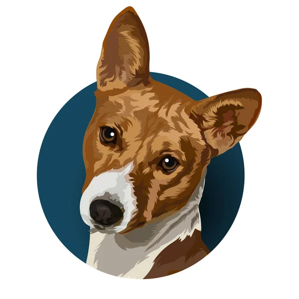 Jack Russell Terrier Portret Vectorafbeelding — Stockvector