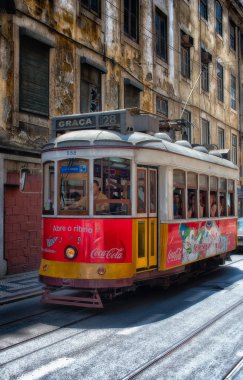 eski tramvay. Lizbon.