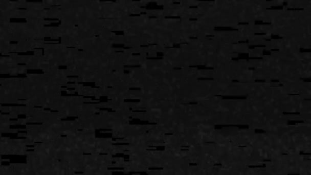 Falha e efeito VHS. pixel digital efeito de falha de ruído preto e branco e artefatos. Sobreposição ou modo de tela textura de ruído VHS. Os problemas do sinal de vídeo da TV dos anos 80. — Vídeo de Stock
