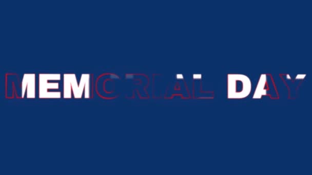 Memorial day - text intro. USA patriotic american national day of memory of veterans concept. Remember and honor. — Vídeos de Stock