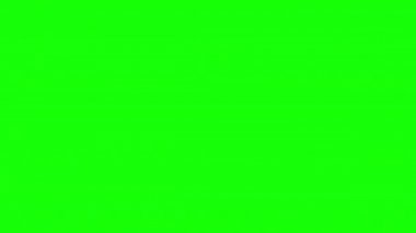 Old green TV screen. Retro 80s, 90s. Effect of an old TV with interference, distortion, glitches and flicker on green screen. Ideal for overlay. Chromakey.