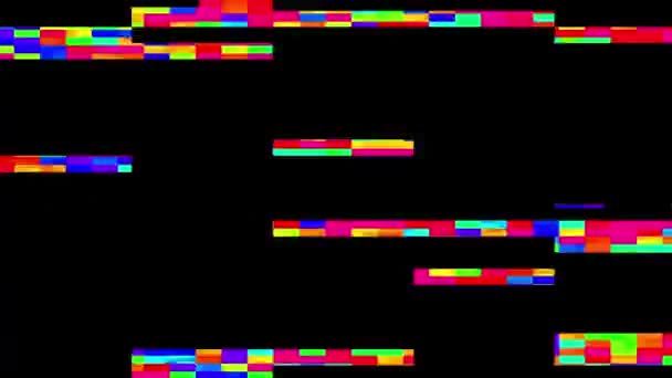 Effetto Glitch Del Rumore Pixel Digitale Danneggiamento Del Video Errore — Video Stock