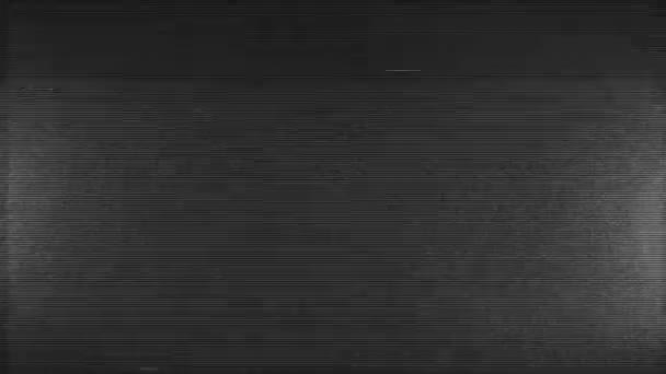 Vhs Effect Black White Screen Picture Tube Problems Video Signal — Vídeo de stock