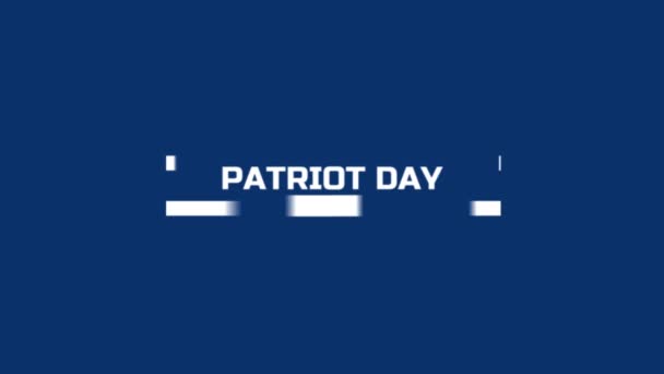 Patriot Day Text Intro Pop Screensaver Text Patriot Day Never — Stock video