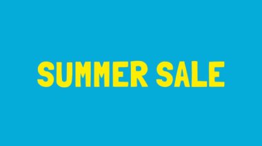 Summer Sale Shop Now. Pop-up text screen saver with color text. Perfect video for summer sales, online stores, any online sales and other. Intro.