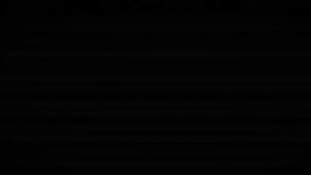 Vhs Текстовая Анимация Всплывающее Окно Ретро Черном Экране Воспроизведением Текста — стоковое видео