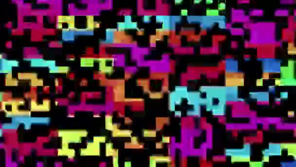 Digitalt Fel Färgpixelering Glitch Effekt Skador Videosignalen Med Färgat Pixelbrus — Stockvideo