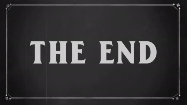 오버로 빈티지 텍스트 보호기 텍스트 End 시대의 프레임을 재창조하여 타이틀 — 비디오