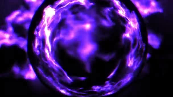 Visa Genom Kristallkula Ultravioletta Blixtar Låga Fantastisk Färgförändring Med Brytning — Stockvideo