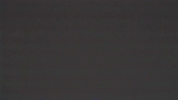 Экран Вспышки Vhs Серый Фон Экрана Retro Тряска Линии Дефекты — стоковое видео