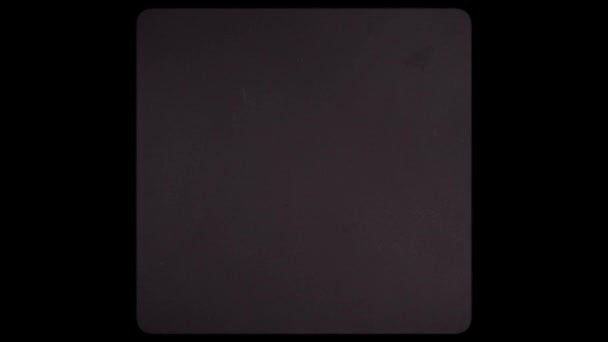 Экран Винтажного Эффект Ретро Кино Черно Белый Экран Закругленными Краями — стоковое видео