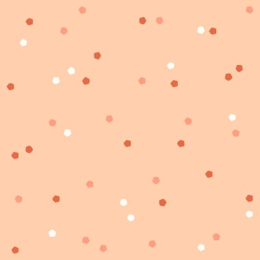 Sevgililer Günü 'nde pürüzsüz bir düzen. Pembe arka planda renkli konfeti