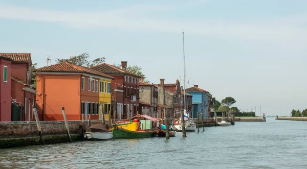 2019 Itália Veneza Canal Ilha Burano — Fotografia de Stock