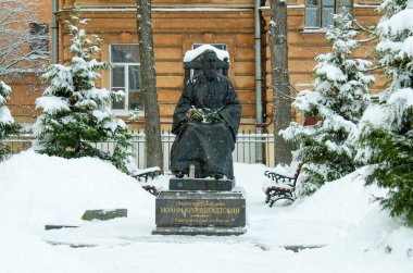 05.03.2019 Rusya. Kronstadt 'ta. Ioann Kronstadtskiy Anıtı.  