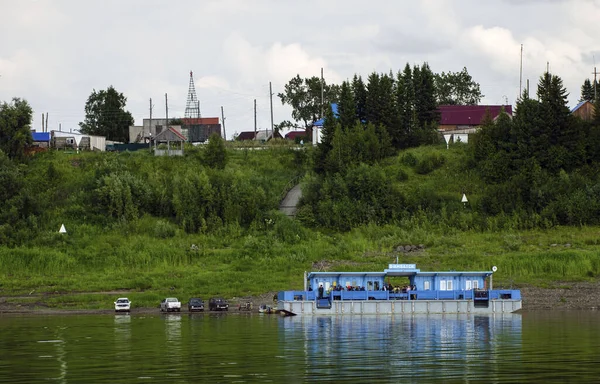 2021 Russia Krasnoyarsk Region View Village Verkhneimbatsk Yenisei River — Stock Photo, Image