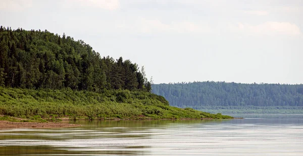 Nehrin Kenarından Yeniseilerin Kıyılarına Bakın Krasnoyarsk Bölgesi Rusya — Stok fotoğraf