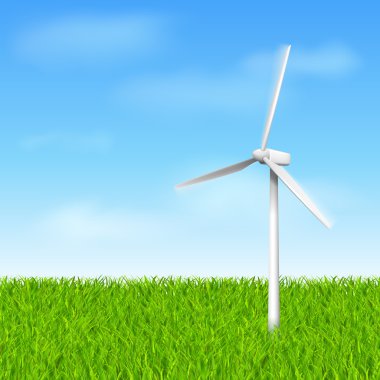 Windmill eco clipart