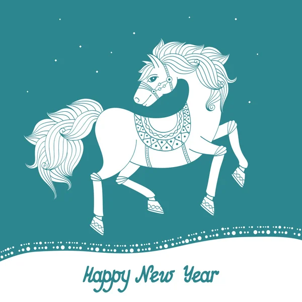 Year of Horse — Stock Vector