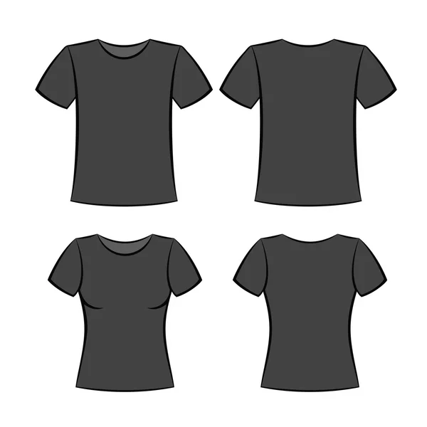 T-shirt nera — Vettoriale Stock