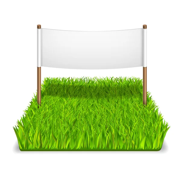 Green grass sign — Stock Vector