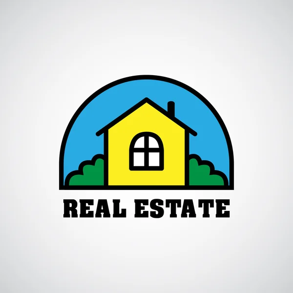 House real estate logo — Stock Vector