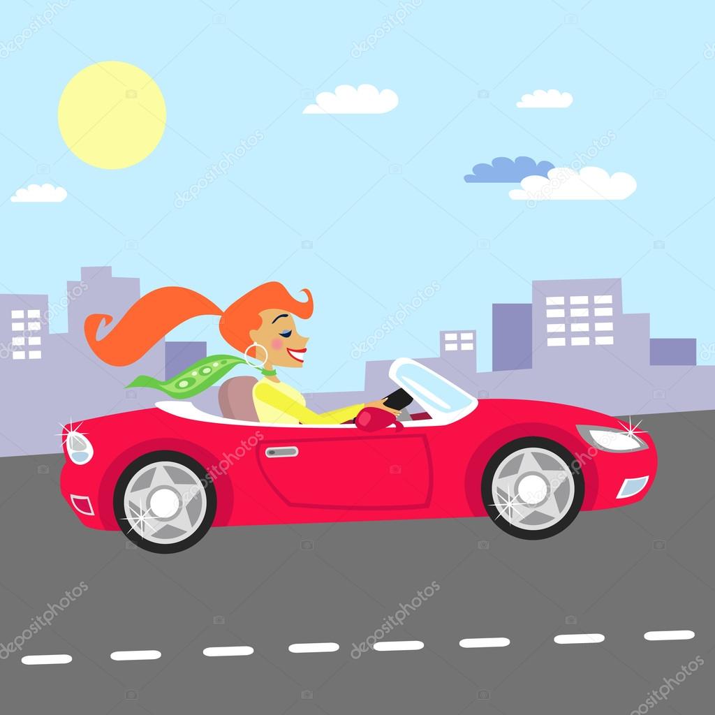 Girl in car Stock Vector Image by ©macrovector #35122899 Girl in car Stock Vector Image by ©macrovector #35122899