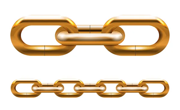 Złoty łańcuch — Wektor stockowy