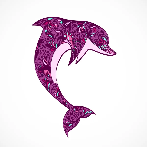 Delfinspringen — Stockvektor