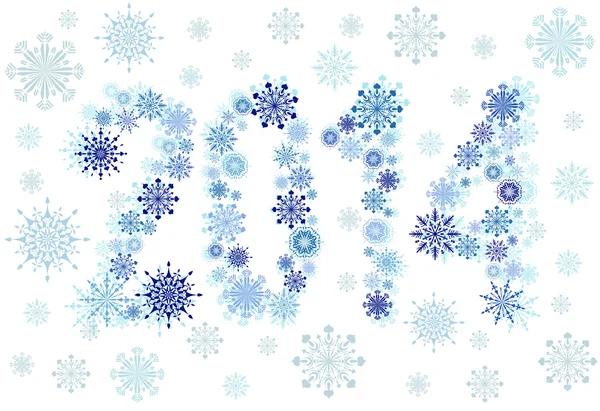 2014 snow stars — Stock Vector