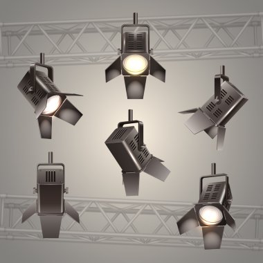 Stage lighting clipart