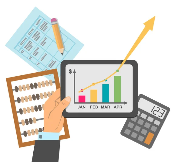 Plano de negócios financeiro — Vetor de Stock