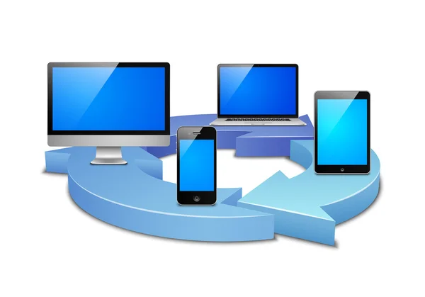 Digitale Synchronisierung — Stockvektor