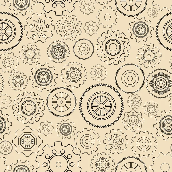 Sömlös kugghjul mönster — Stock vektor