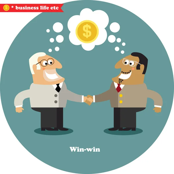 Business handshake big deal — Stock Vector