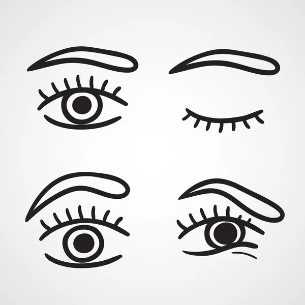 Ojos iconos de diseño — Vector de stock