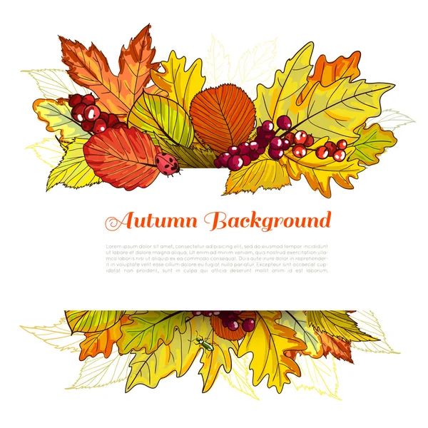 Autumn border — Stock Vector