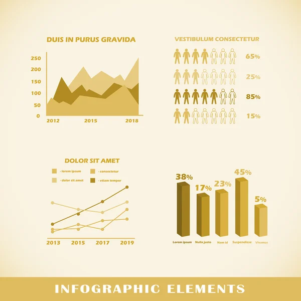 Joukko infografisia elementtejä — vektorikuva